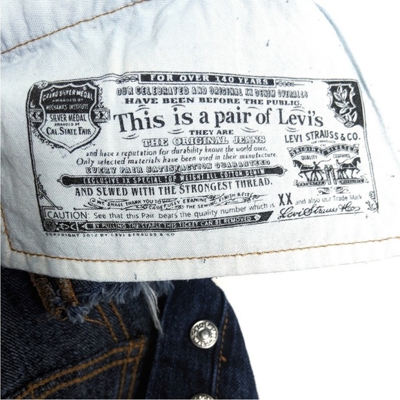 Vintage Rare R Tab 501 Levi’s Denim Jean Booty Short Frayed High Waist Shorts 30 - Picture 5 of 10